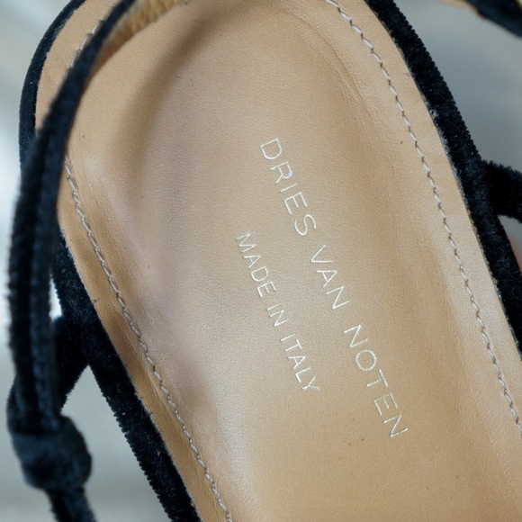 Dries Van Noten lucite velvet heels size 8 IT 38 - Picture 4 of 11